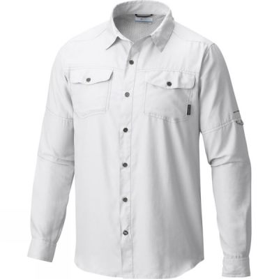 Camisa Columbia Pilsner Peak II Manga Larga Hombre - Blancas - Chile ARF180276